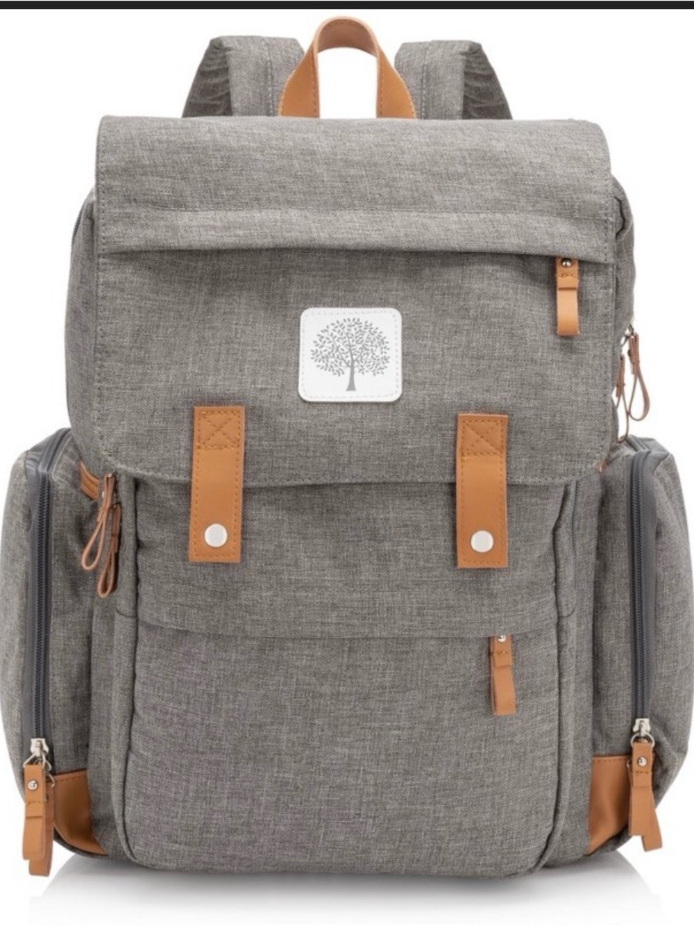 Parker Baby Co. The Birch Bag - Diaper Backpack (Gray)